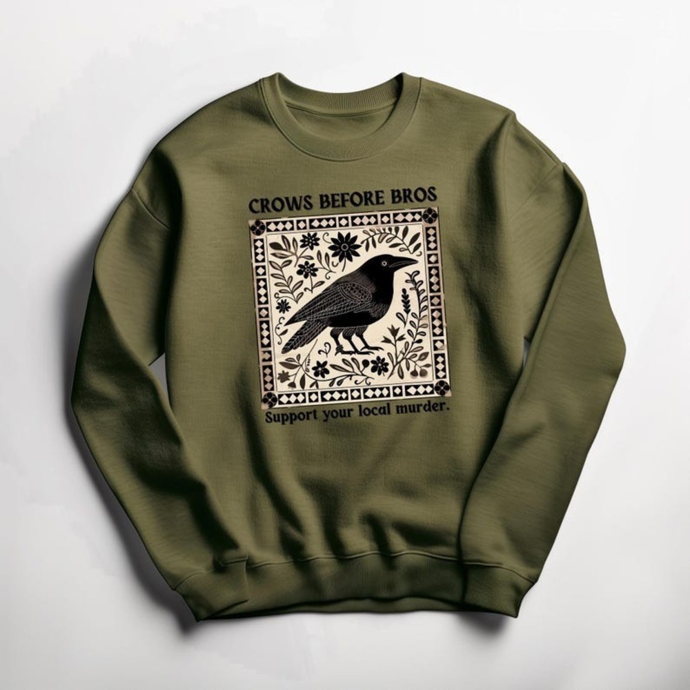 Crows Before Bros Sweatshirt - Trending Unisex Sweater - Picture 1 of 4